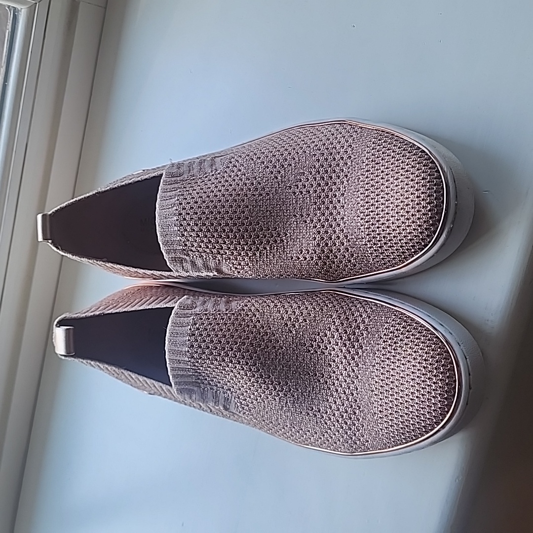 Michael Kors Rose Gold Sparkle Slip On Shoes Size 8